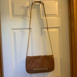 Brown crossbody silver hardware